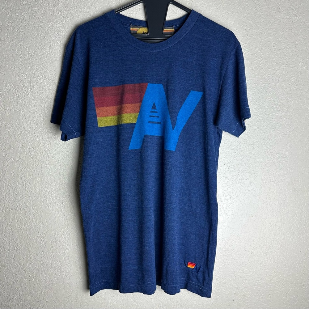 Aviator nation logo crew tee navy blue Size M